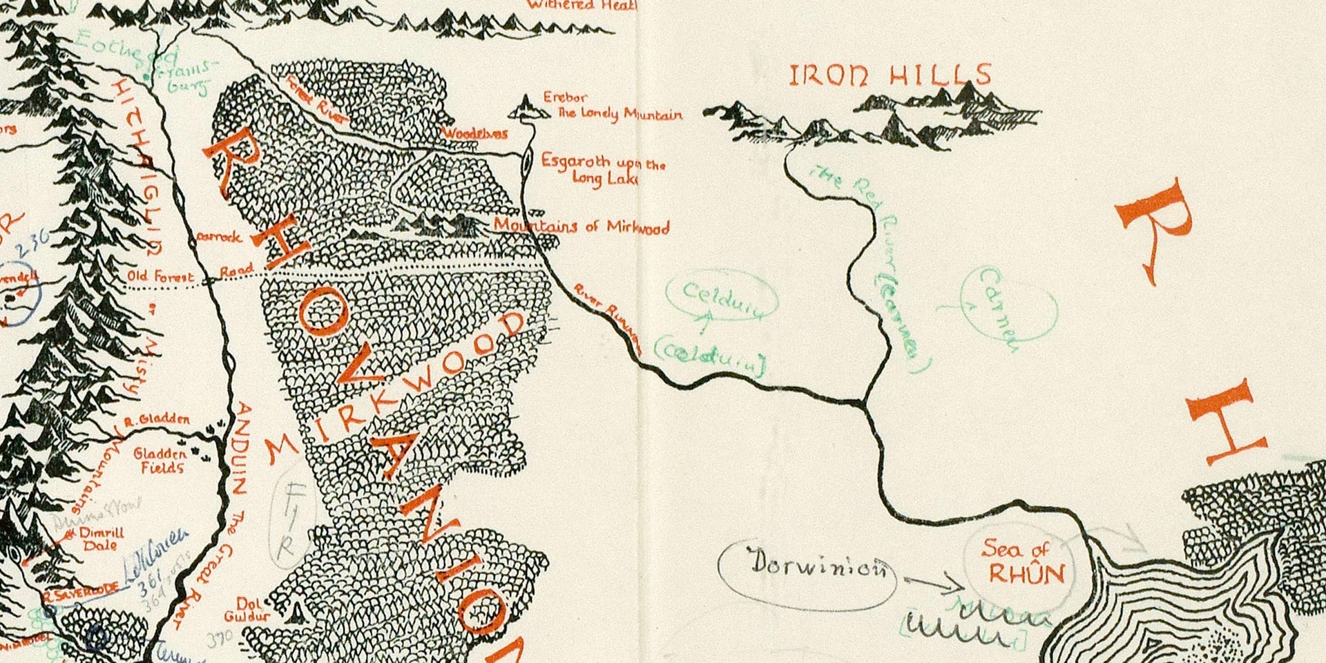 Ritrovata la mappa della Terra-di-Mezzo annotata da Tolkien. Ravenna come  Minas Tirith? - Tolkien con te, ogni giorno